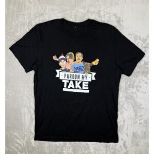 PARDON MY TAKE Graphic T-Shirt BARSTOOL SPORTS Dave Portnoy Men’s Large No Tag